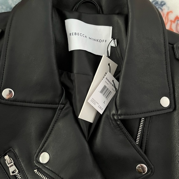 SOLD ⭐️Rebecca Minkoff Black Moto Jacket L - Picture 6 of 8